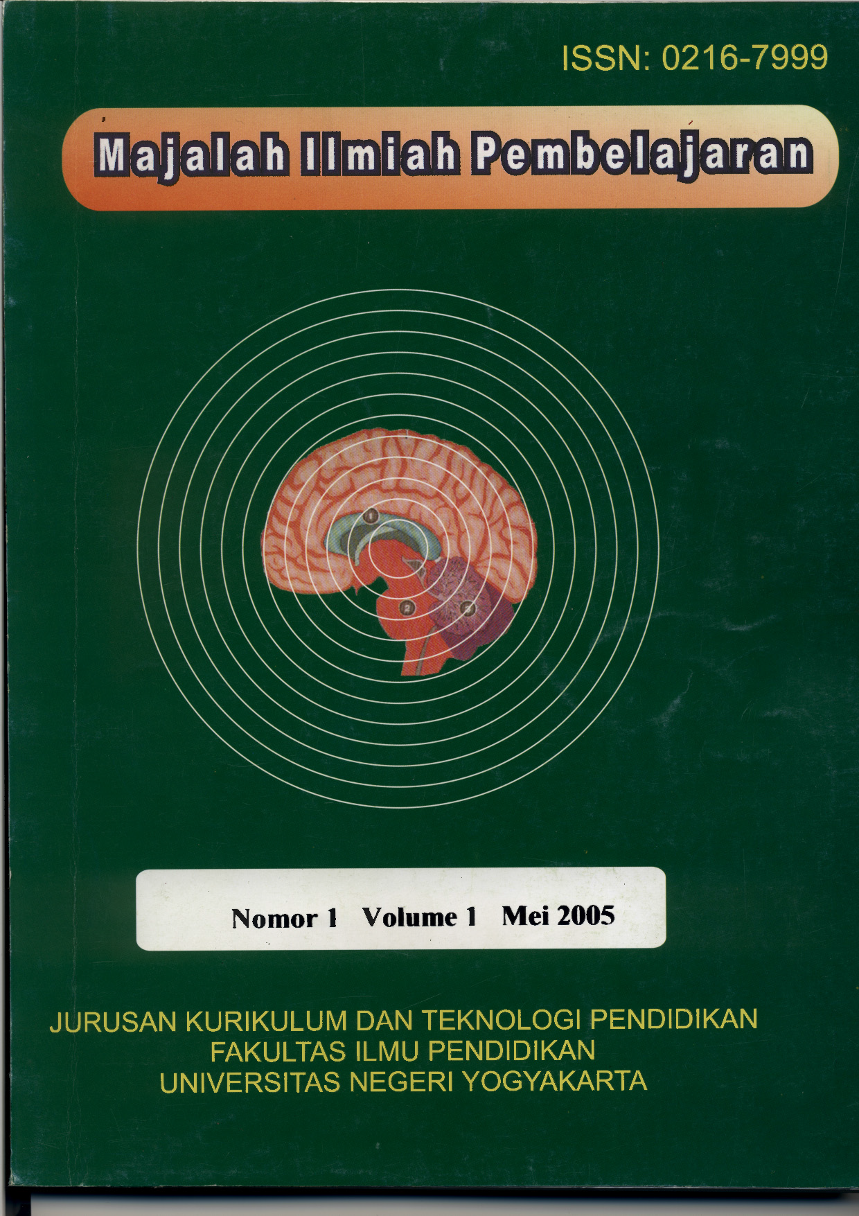 					View No. 1 (2005): Jurnal Majalah Ilmiah Pembelajaran Edisi Mei 2005
				